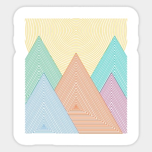 Geometry Mountain Sticker